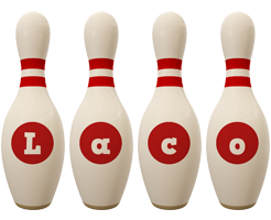 Laco bowling-pin logo