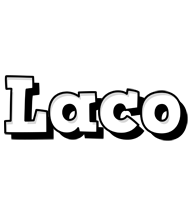 Laco snowing logo