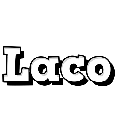 Laco snowing logo