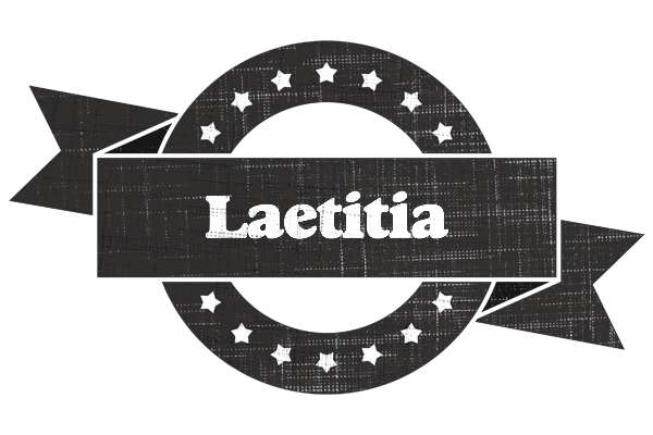 Laetitia grunge logo