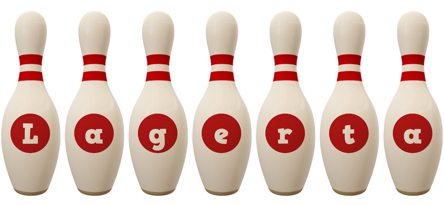 Lagerta bowling-pin logo