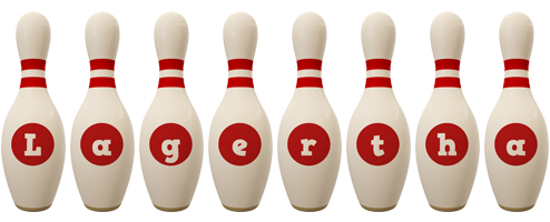 Lagertha bowling-pin logo