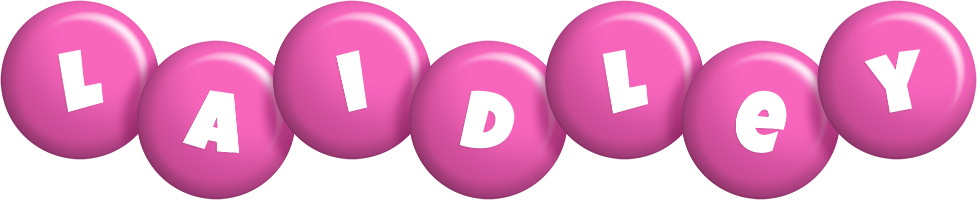 Laidley candy-pink logo