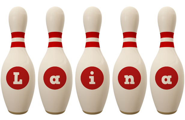 Laina bowling-pin logo