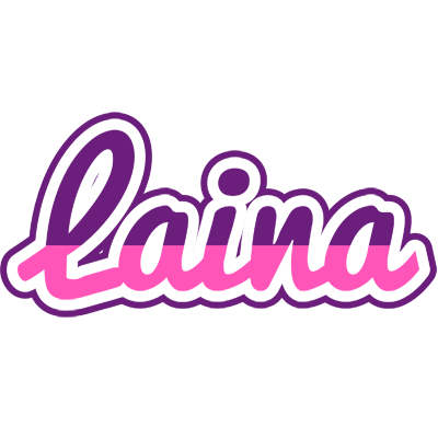 Laina cheerful logo