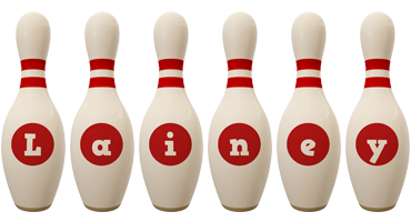 Lainey bowling-pin logo