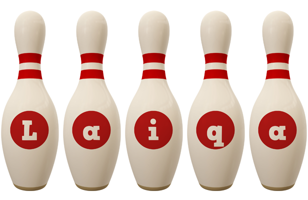 Laiqa bowling-pin logo