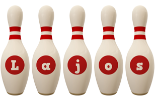 Lajos bowling-pin logo
