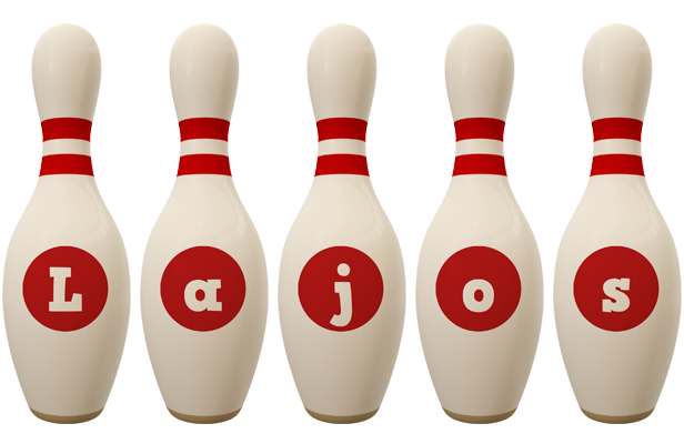 Lajos bowling-pin logo