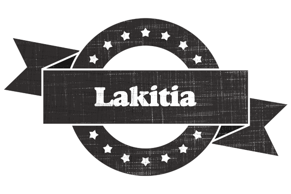 Lakitia grunge logo