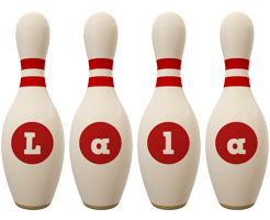 Lala bowling-pin logo