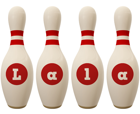 Lala bowling-pin logo