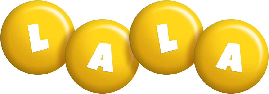 Lala candy-yellow logo