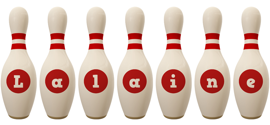 Lalaine bowling-pin logo