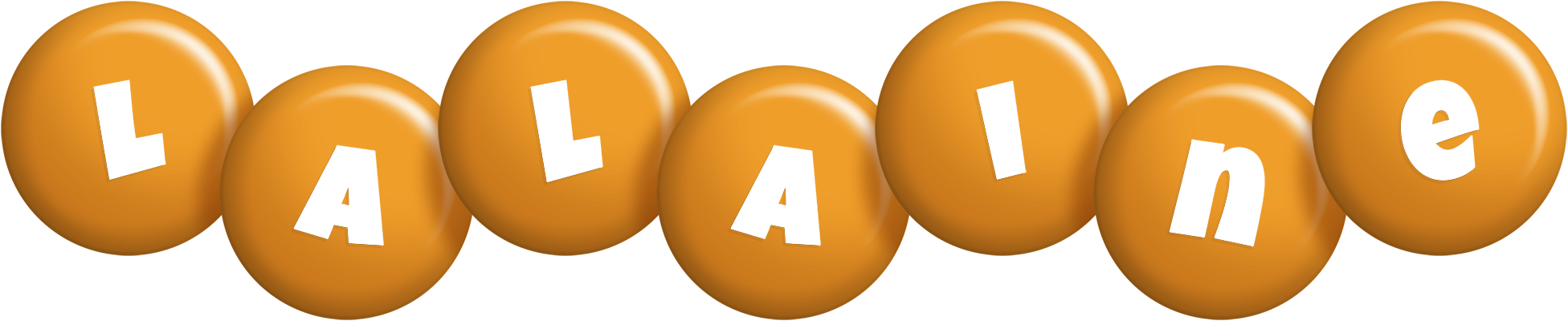 Lalaine candy-orange logo