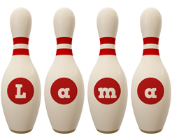 Lama bowling-pin logo
