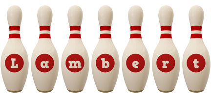 Lambert bowling-pin logo
