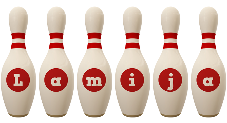 Lamija bowling-pin logo