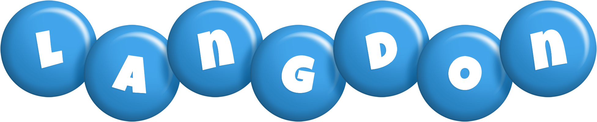 Langdon candy-blue logo