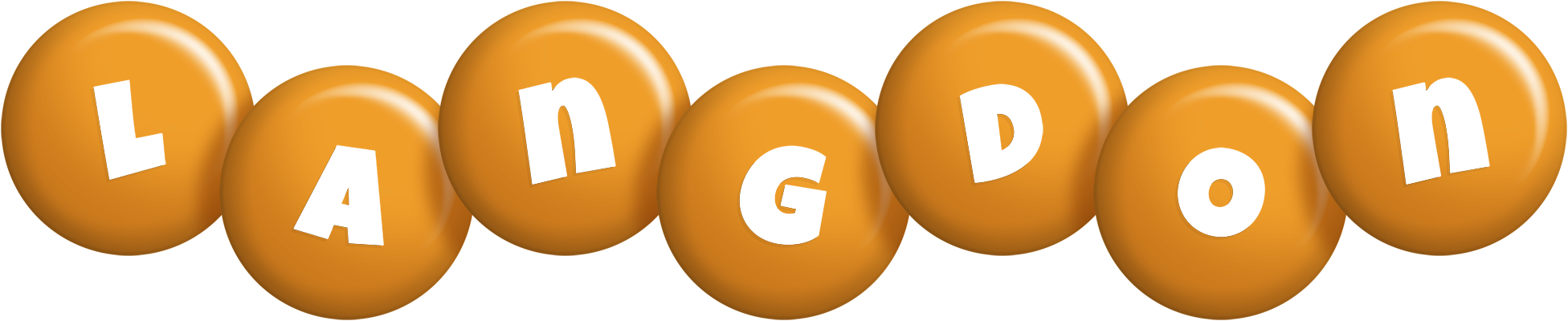 Langdon candy-orange logo
