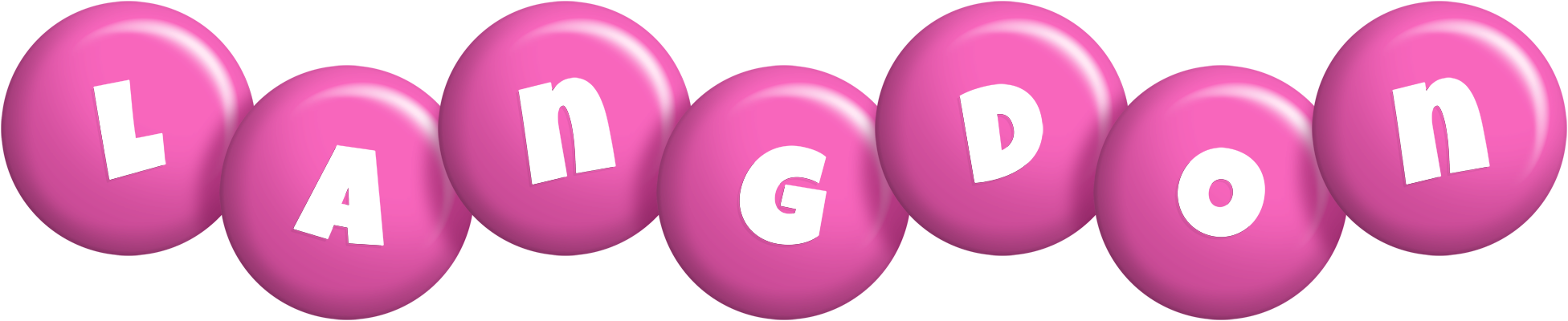 Langdon candy-pink logo