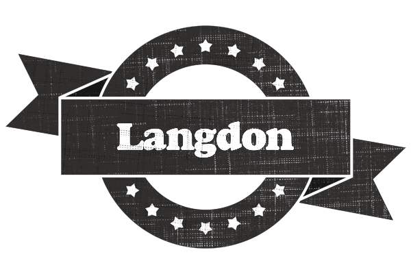 Langdon grunge logo