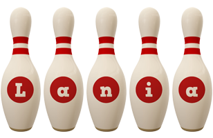 Lania bowling-pin logo