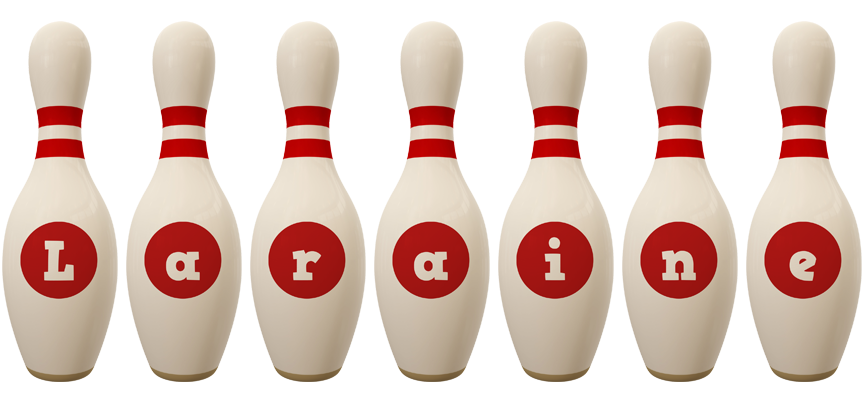 Laraine bowling-pin logo