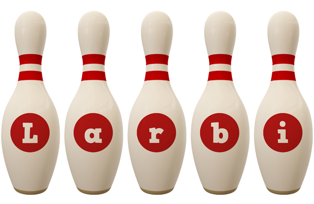 Larbi bowling-pin logo