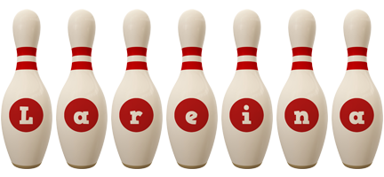 Lareina bowling-pin logo