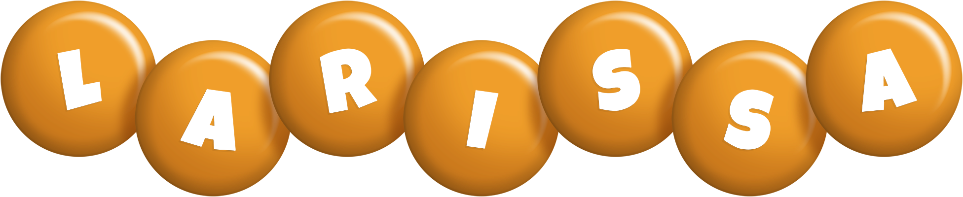 Larissa candy-orange logo