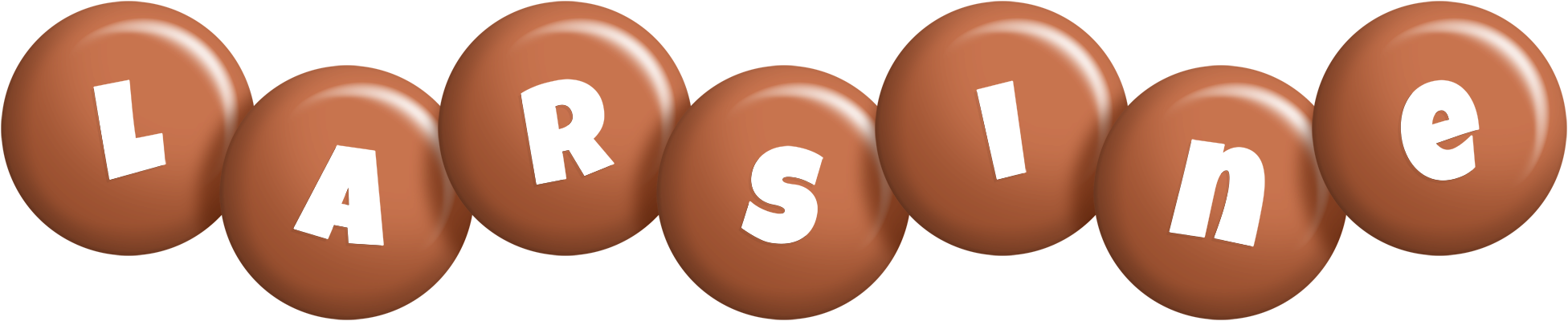 Larsine candy-brown logo