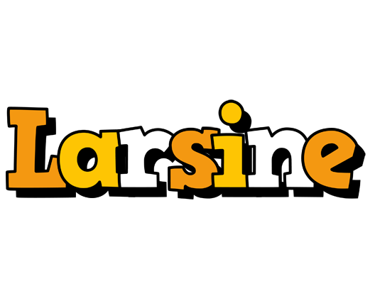 Larsine cartoon logo