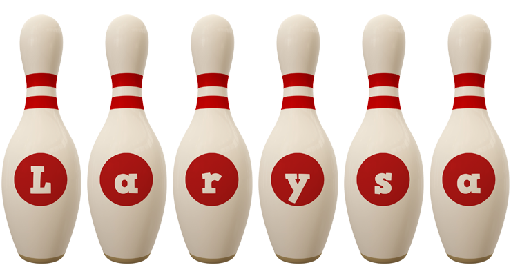 Larysa bowling-pin logo