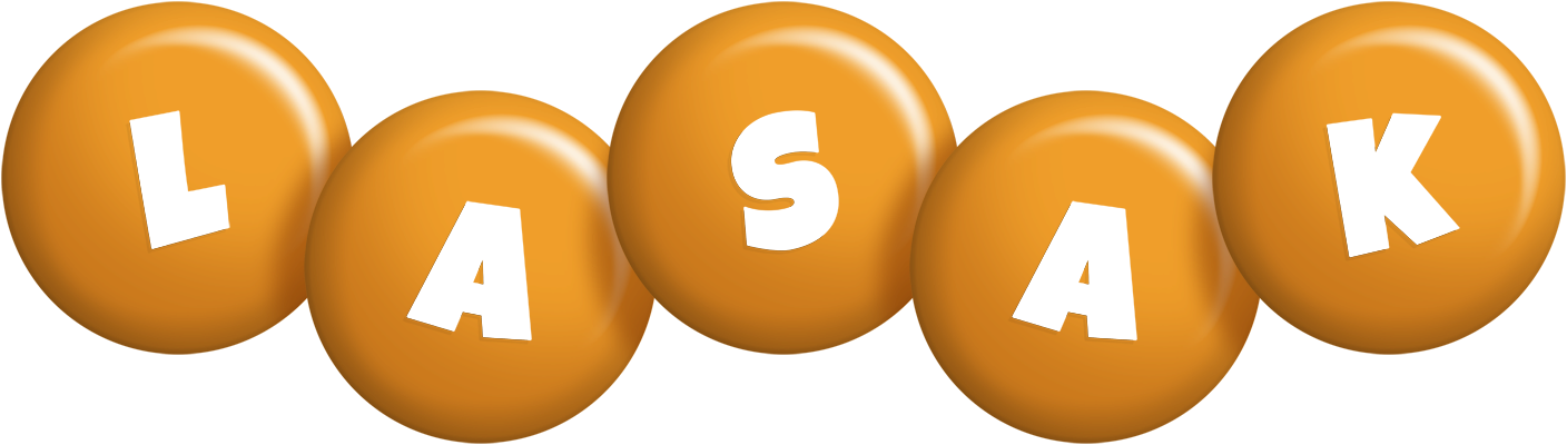 Lasak candy-orange logo