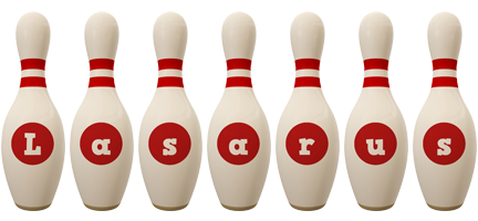 Lasarus bowling-pin logo