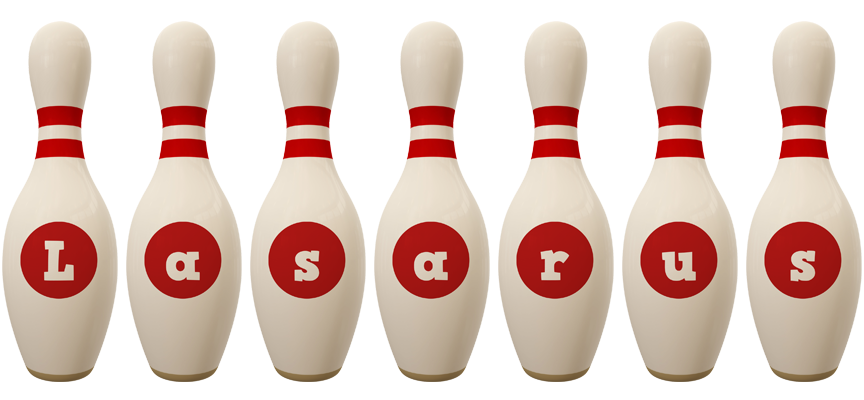 Lasarus bowling-pin logo