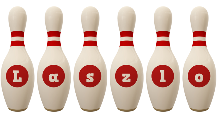 Laszlo bowling-pin logo