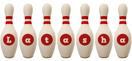 Latasha bowling-pin logo