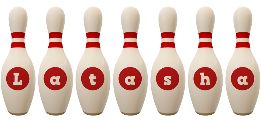 Latasha bowling-pin logo