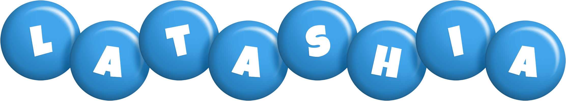 Latashia candy-blue logo