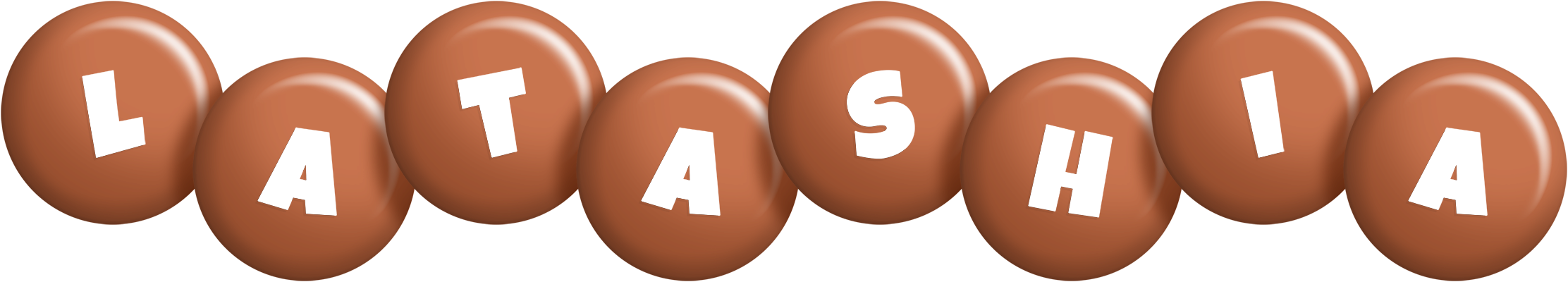 Latashia candy-brown logo
