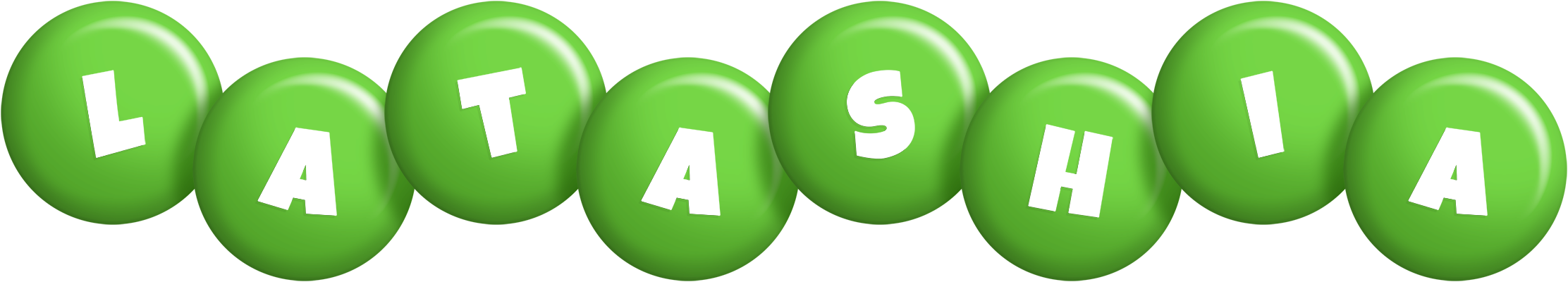 Latashia candy-green logo