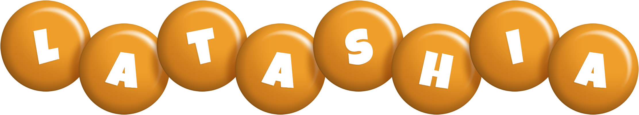 Latashia candy-orange logo