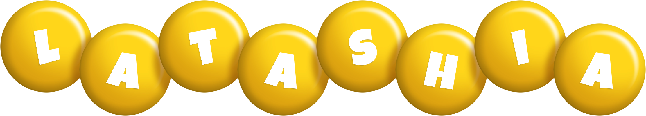 Latashia candy-yellow logo