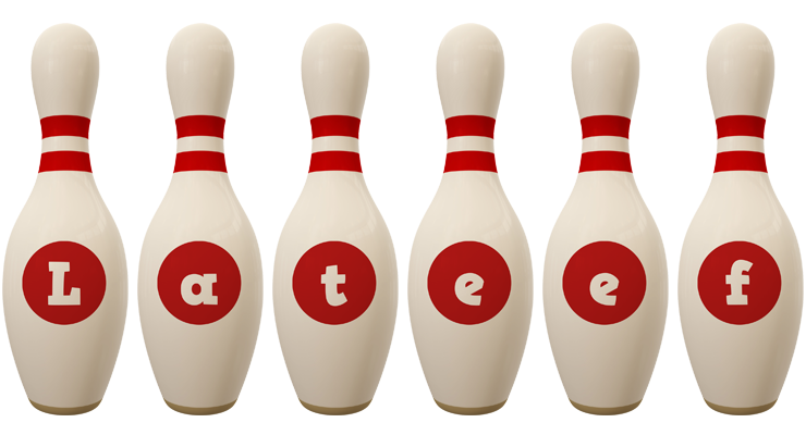 Lateef bowling-pin logo