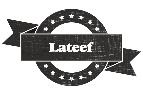 Lateef grunge logo