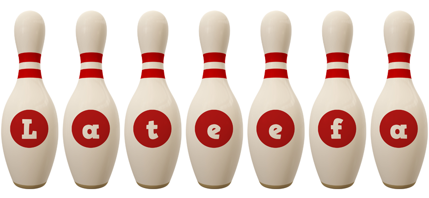 Lateefa bowling-pin logo