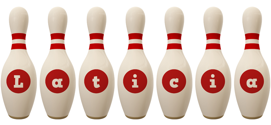 Laticia bowling-pin logo