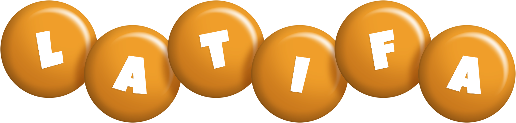 Latifa candy-orange logo